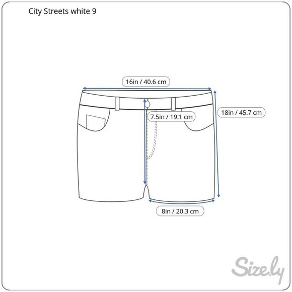 City Streets Womens Size 9 White Metal Studded Pockets Denim Jean Bermuda Shorts - Picture 3 of 9